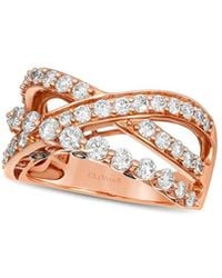Le Vian - Le Vian Strawberry & Vanilla 14k Rose Gold 1.30 Ct. Tw. Diamond Half-eternity Ring - Lyst