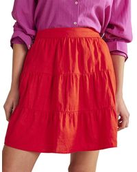 Boden - Pull On Tiered Linen Skirt - Lyst