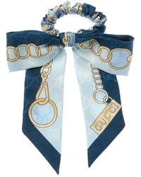 Gucci - GG Chain Silk Scrunchie - Lyst