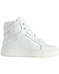 Zadig & Voltaire - High Flash Chunky Smooth Leather Sneaker - Lyst