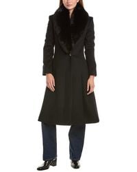 Sofiacashmere - Sofiacashmere Oversized Collar Wool-Blend Coat - Lyst