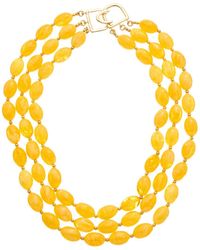 Kenneth Jay Lane - Plated Multi Row Necklace - Lyst