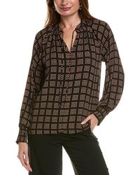 Tahari - Smocked Blouse - Lyst