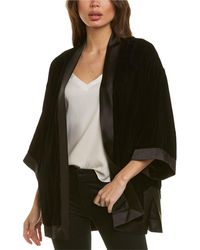 Max Studio Velvet Kimono - Black