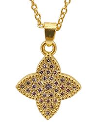 Adornia - 14k Plated Cz Pendant Necklace - Lyst
