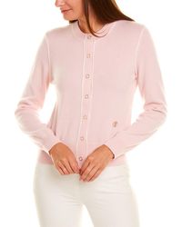 Burberry Monogram Motif Cashmere Cardigan - Pink