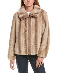 Via Spiga - Faux Fur Bomber Jacket - Lyst