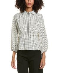 Max Studio - 3/4-Sleeve Pleat Front Blouse - Lyst