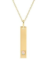 MaxColor - 14K 0.06 Ct. Tw. Lab-Grown Opal Pendant Necklace - Lyst