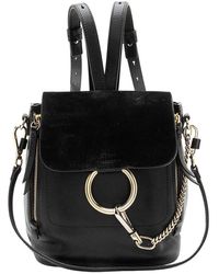 Chloé - Black Leather Mini Faye Backpack (authentic Pre-loved) - Lyst