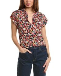 Vince Camuto - Mandarin Collar T-Shirt - Lyst