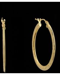 Italian Gold - 18k Polished Oval Hoops - Lyst