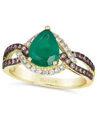 Le Vian - Le Vian 14K 1.31 Ct. Tw. Diamond & Emerald Eternity Ring - Lyst