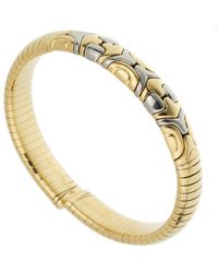 BVLGARI - 18K & Stainless Steel Diamond Alveare Bangle (Authentic Pre-Owned) - Lyst