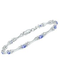 Gemstones - 1.86 Ct. Tw. Diamond & Tanzanite Bracelet - Lyst