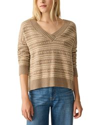 Faherty - Highland Fairisle Wool-Blend V-Neck Sweater - Lyst