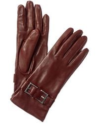 Portolano - Belted Silk-Lined Leather Gloves - Lyst