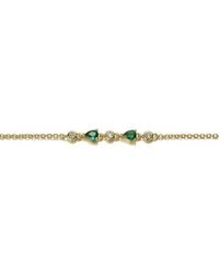 Genevive Jewelry - Rachel Glauber 14K Plated Cz Chain Bracelet - Lyst