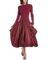 Jonathan Simkhai - Kenlie Mock Neck Midi Dress - Lyst