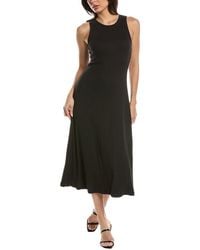 Theory - Racer Linen-Blend Midi Dress - Lyst