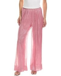 forte_forte - Metallic Silk-Blend Pant - Lyst