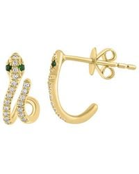 Effy Fine Jewelry - 14K 0.13 Ct. Tw. Diamond & Tsavorite Earrings - Lyst