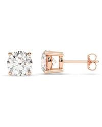 Lab Grown Diamonds - 14K Rose 3.00 Ct. Tw. Lab-Grown Diamond Earrings - Lyst