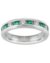 Gem Spark - 14K 1.18 Ct. Tw. Diamond & Emerald Ring - Lyst