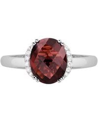 Diamond Select Cuts - 14K Diamond .06 Ct. & 2.49 Ct. Garnet Ring - Lyst