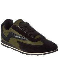 Ferragamo - Resort Canvas & Suede Sneaker - Lyst