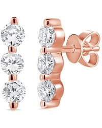 Sabrina Designs - 14k Rose Gold 0.20 Ct. Tw. Diamond Bar Studs - Lyst