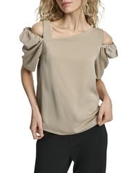 DKNY - Short Sleeve Asymmetrical Top - Lyst