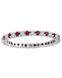 Diana M. Jewels - Fine Jewelry 14k 0.55 Ct. Tw. Diamond & Ruby Eternity Ring - Lyst