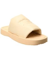Burberry - Ekd Slab Leather Slide - Lyst