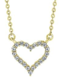 Suzy Levian - 14k 0.25 Ct. Tw. Diamond Heart Necklace - Lyst