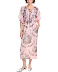 Rebecca Taylor - Floral Midi Dress - Lyst