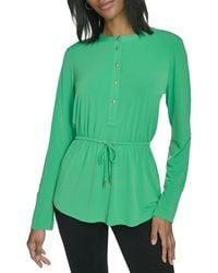 Halston - Draped Jersey Top - Lyst