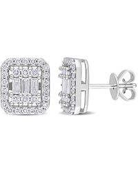 Rina Limor - 14k 0.89 Ct. Tw. Diamond Halo Studs - Lyst