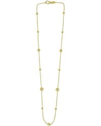 Italian Gold - 14K Beaded Necklace - Lyst