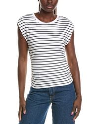 Michael Stars - Joni Crewneck Power Shoulder Top - Lyst