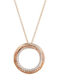 Savvy Cie - Silver 0.10 Ct. Tw. Diamond Drop Necklace - Lyst
