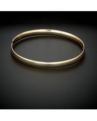 Italian Gold - 14k Polished Hinged Bangle - Lyst