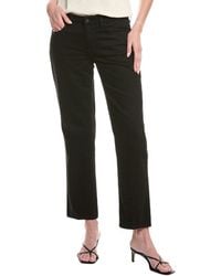L'Agence - Nevia Low-Rise Slouch Straight Noir Jean - Lyst