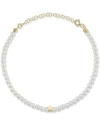 Sphera Milano - 14K Over 3Mm Pearl Star Bracelet - Lyst