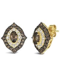 Le Vian - Color On Color 14K 1.85 Ct. Tw. Diamond & Quartz Earrings - Lyst