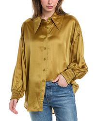 AllSaints - Charli Silk-blend Shirt - Lyst