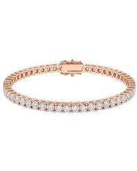 Lab Grown Diamonds - 14K Rose 8.00 Ct. Tw. Lab-Grown Diamond Bracelet - Lyst