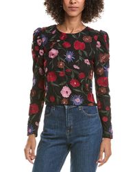 Saltwater Luxe - Embroidered Mesh Top - Lyst