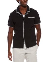 Vintage Summer - Textured Embroidered Camp Shirt - Lyst