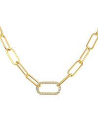 Adornia - 14k Plated Oversized Link Necklace - Lyst